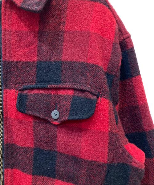 WOOLRICH（ウールリッチ）WOOLRICH (ウールリッチ) ジップジャケット レッド×ブラック サイズ:Ｍの古着・服飾アイテム