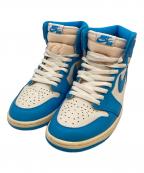 NIKEナイキ）の古着「ハイカットスニーカー」｜ホワイト×ブルー