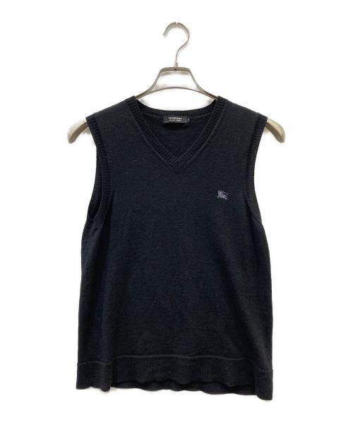 BURBERRY BLACK LABEL（バーバリーブラックレーベル）BURBERRY BLACK LABEL (バーバリーブラックレーベル) ニットベスト ブラック サイズ:SIZE 3の古着・服飾アイテム