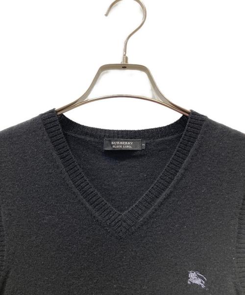 BURBERRY BLACK LABEL（バーバリーブラックレーベル）BURBERRY BLACK LABEL (バーバリーブラックレーベル) ニットベスト ブラック サイズ:SIZE 3の古着・服飾アイテム