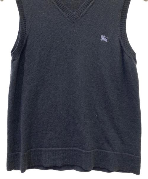 BURBERRY BLACK LABEL（バーバリーブラックレーベル）BURBERRY BLACK LABEL (バーバリーブラックレーベル) ニットベスト ブラック サイズ:SIZE 3の古着・服飾アイテム