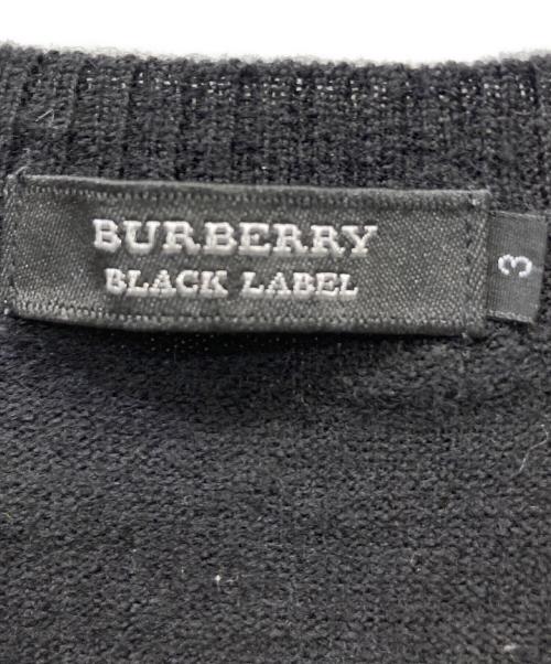 BURBERRY BLACK LABEL（バーバリーブラックレーベル）BURBERRY BLACK LABEL (バーバリーブラックレーベル) ニットベスト ブラック サイズ:SIZE 3の古着・服飾アイテム