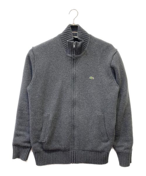 LACOSTE（ラコステ）LACOSTE (ラコステ) ジップアップニットアウター グレー サイズ:US Lの古着・服飾アイテム
