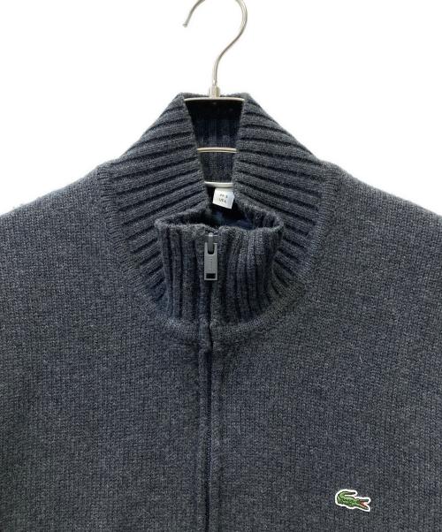 LACOSTE（ラコステ）LACOSTE (ラコステ) ジップアップニットアウター グレー サイズ:US Lの古着・服飾アイテム