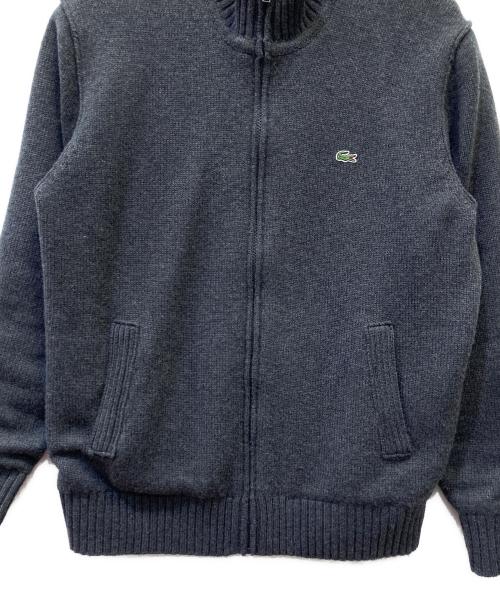 LACOSTE（ラコステ）LACOSTE (ラコステ) ジップアップニットアウター グレー サイズ:US Lの古着・服飾アイテム