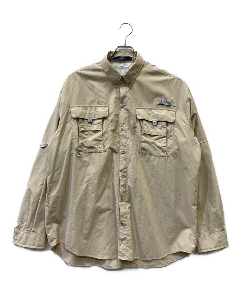 Columbia（コロンビア）Columbia (コロンビア) 長袖シャツ ベージュ サイズ:Lの古着・服飾アイテム