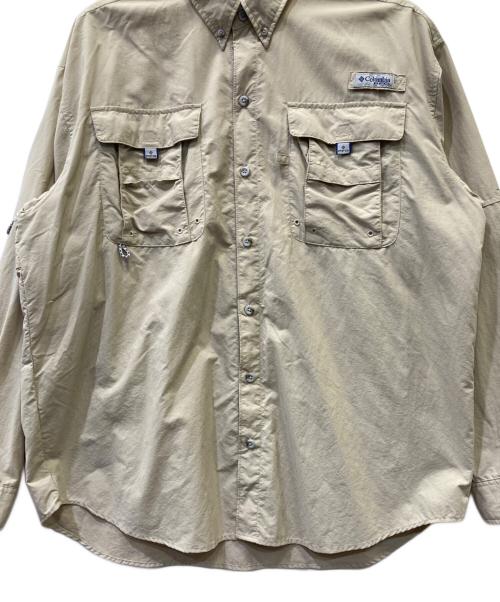 Columbia（コロンビア）Columbia (コロンビア) 長袖シャツ ベージュ サイズ:Lの古着・服飾アイテム
