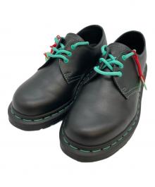 Dr.Martens（ドクターマーチン）の古着「グリーンステッチ3ホールシューズ」｜ブラック