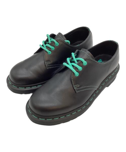 Dr.Martens（ドクターマーチン）Dr.Martens (ドクターマーチン) グリーンステッチ3ホールシューズ ブラック サイズ:23.5㎝の古着・服飾アイテム
