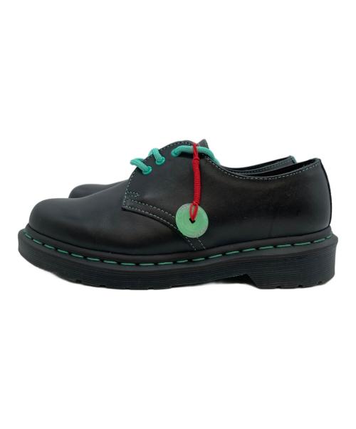 Dr.Martens（ドクターマーチン）Dr.Martens (ドクターマーチン) グリーンステッチ3ホールシューズ ブラック サイズ:23.5㎝の古着・服飾アイテム