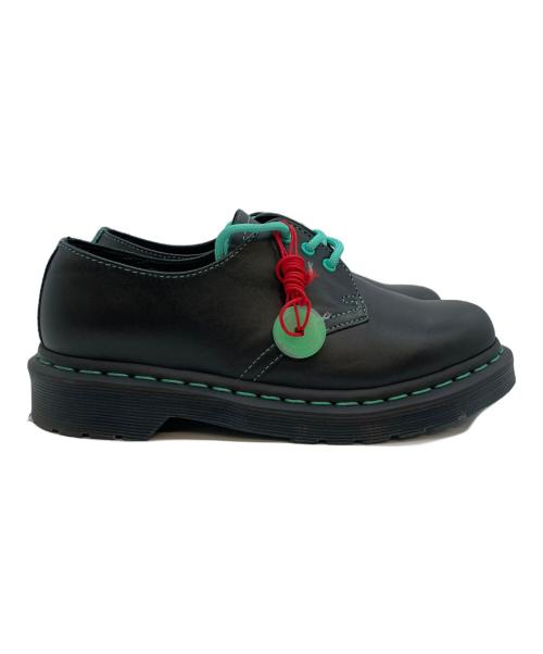 Dr.Martens（ドクターマーチン）Dr.Martens (ドクターマーチン) グリーンステッチ3ホールシューズ ブラック サイズ:23.5㎝の古着・服飾アイテム