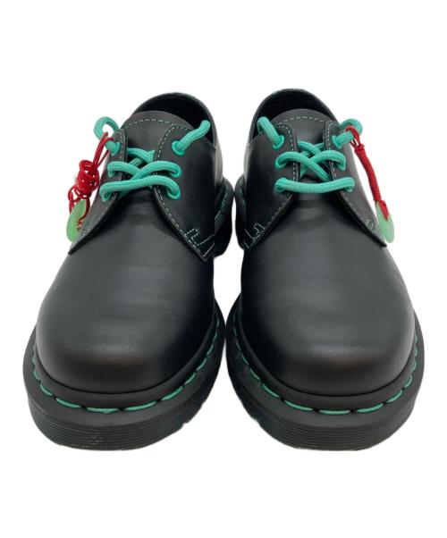 Dr.Martens（ドクターマーチン）Dr.Martens (ドクターマーチン) グリーンステッチ3ホールシューズ ブラック サイズ:23.5㎝の古着・服飾アイテム