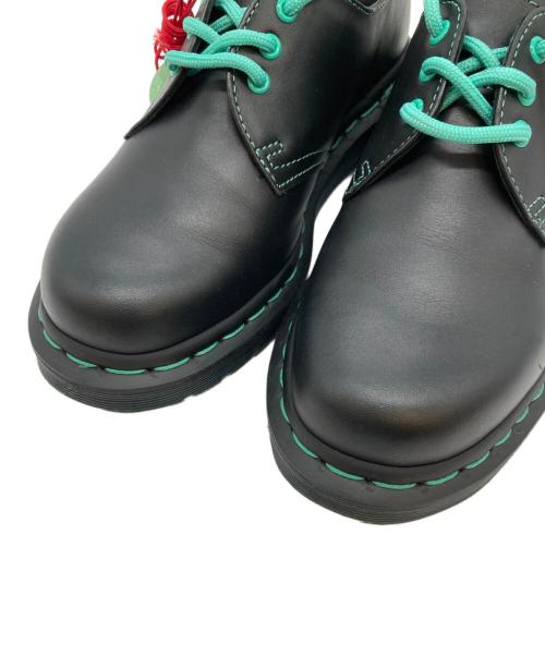 Dr.Martens（ドクターマーチン）Dr.Martens (ドクターマーチン) グリーンステッチ3ホールシューズ ブラック サイズ:23.5㎝の古着・服飾アイテム