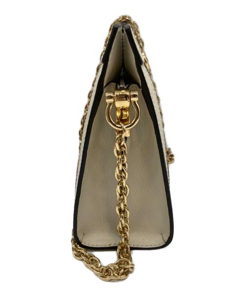 GUCCI（グッチ）GUCCI (グッチ) チェーンショルダーバッグ ライトグレー×マルチカラーの古着・服飾アイテム
