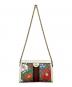 GUCCI (グッチ) チェーンショルダーバッグ ライトグレー×マルチカラー：110000円