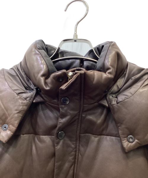 SHIPS（シップス）SHIPS (シップス) レザーダウンジャケット ブラウン サイズ:Lの古着・服飾アイテム