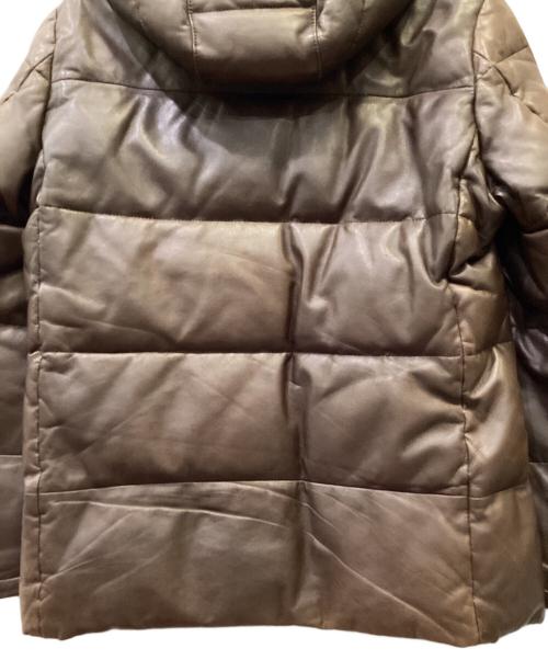 SHIPS（シップス）SHIPS (シップス) レザーダウンジャケット ブラウン サイズ:Lの古着・服飾アイテム