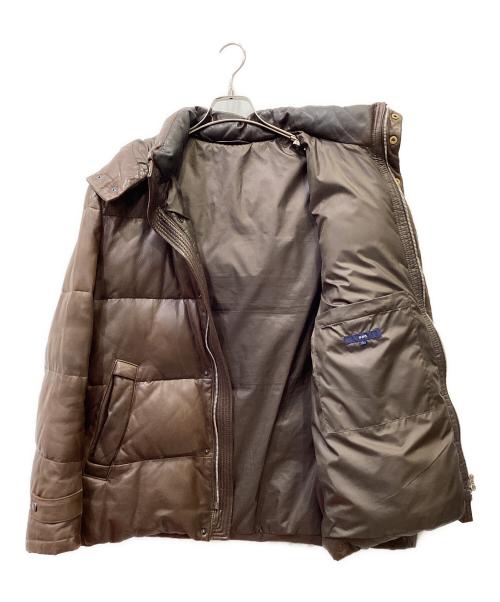 SHIPS（シップス）SHIPS (シップス) レザーダウンジャケット ブラウン サイズ:Lの古着・服飾アイテム
