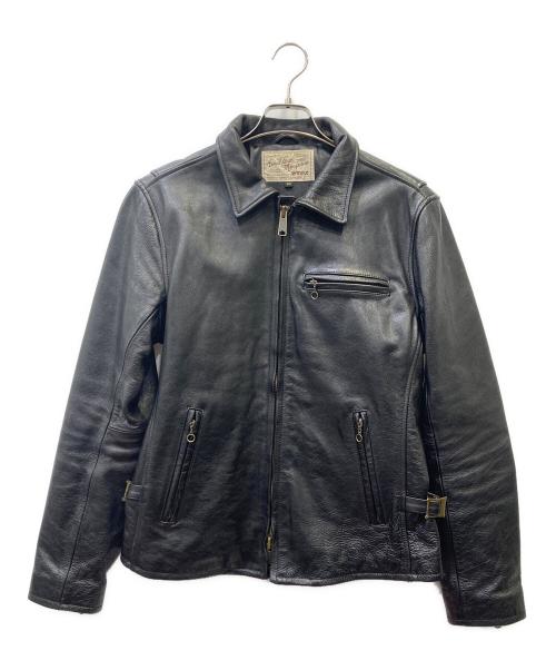 AVIREX（アヴィレックス）AVIREX (アヴィレックス) レザージャケット ブラック サイズ:40の古着・服飾アイテム