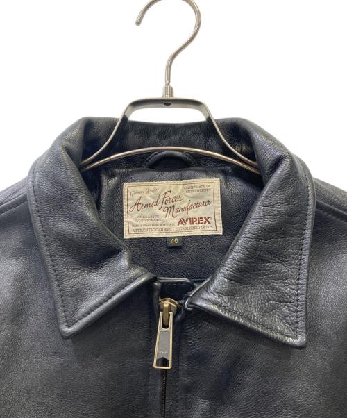 AVIREX（アヴィレックス）AVIREX (アヴィレックス) レザージャケット ブラック サイズ:40の古着・服飾アイテム