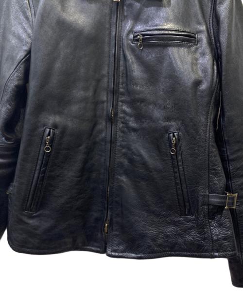 AVIREX（アヴィレックス）AVIREX (アヴィレックス) レザージャケット ブラック サイズ:40の古着・服飾アイテム