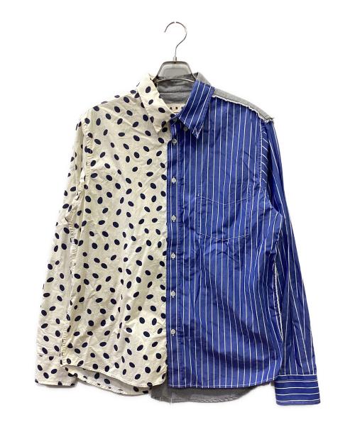 MARNI（マルニ）MARNI (マルニ) 長袖シャツ ホワイト×ブルー サイズ:52の古着・服飾アイテム