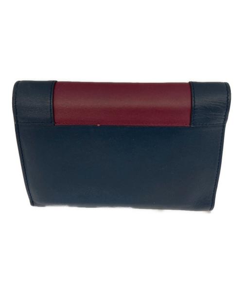 CELINE（セリーヌ）CELINE (セリーヌ) 3つ折り財布 レッド×ネイビーの古着・服飾アイテム