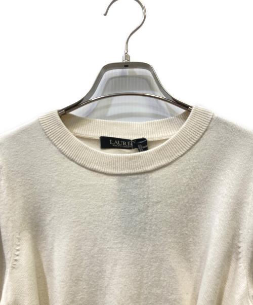 LAUREN RALPH LAUREN（ローレンラルフローレン）LAUREN RALPH LAUREN (ローレンラルフローレン) 薄手ニット アイボリー サイズ:ＸＳ 未使用品の古着・服飾アイテム