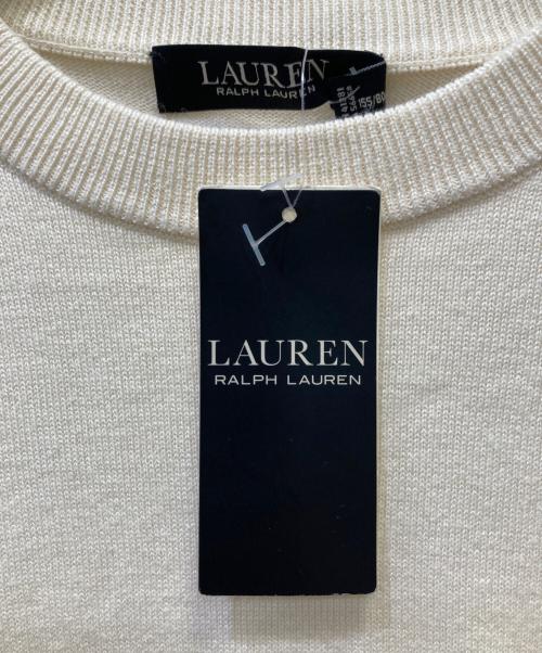 LAUREN RALPH LAUREN（ローレンラルフローレン）LAUREN RALPH LAUREN (ローレンラルフローレン) 薄手ニット アイボリー サイズ:ＸＳ 未使用品の古着・服飾アイテム