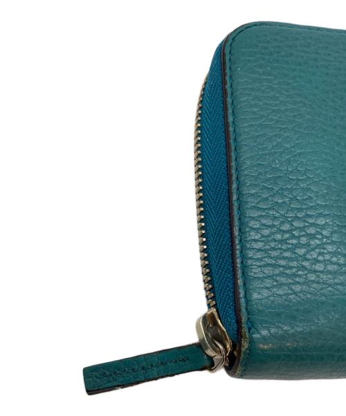 GUCCI（グッチ）GUCCI (グッチ) ラウンドファスナー財布 ブルーの古着・服飾アイテム