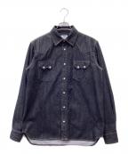 Branch worksブランチワークス）の古着「ウエスタンデニムシャツ」｜ブラック