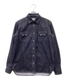 Branch works（ブランチワークス）の古着「ウエスタンデニムシャツ」｜ブラック