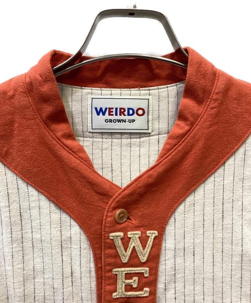 WEIRDO（ウィアード）WEIRDO (ウィアード) ベースボールシャツ ベージュ サイズ:Mの古着・服飾アイテム