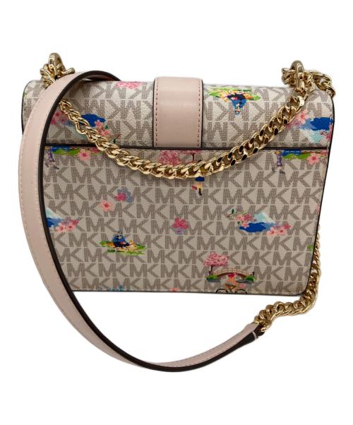 MICHAEL KORS（マイケルコース）MICHAEL KORS (マイケルコース) ショルダーバッグ ベージュ×ピンクの古着・服飾アイテム