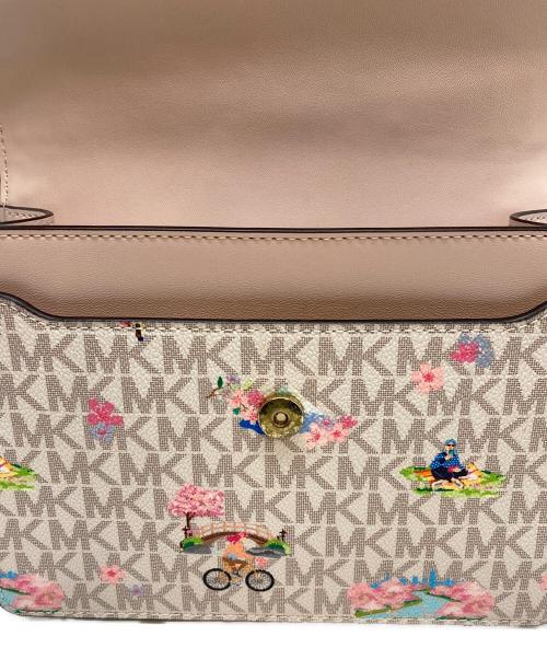 MICHAEL KORS（マイケルコース）MICHAEL KORS (マイケルコース) ショルダーバッグ ベージュ×ピンクの古着・服飾アイテム