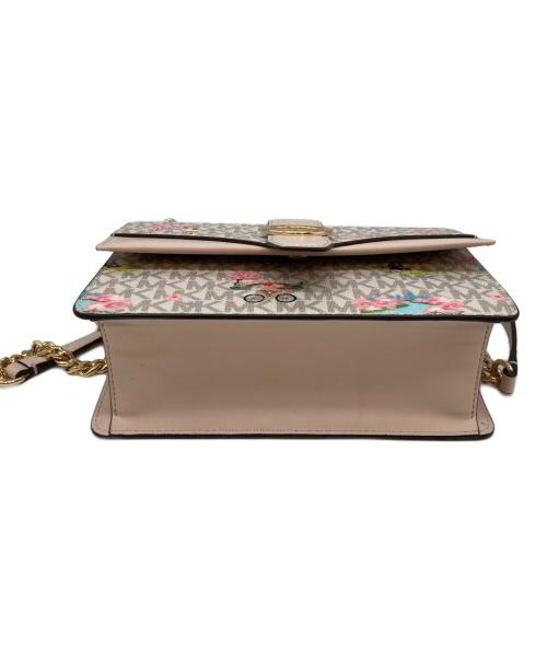 MICHAEL KORS（マイケルコース）MICHAEL KORS (マイケルコース) ショルダーバッグ ベージュ×ピンクの古着・服飾アイテム