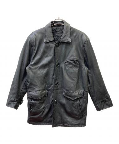 中古・古着通販】TAKA:Q (タカキュー) レザーコート ブラック サイズ