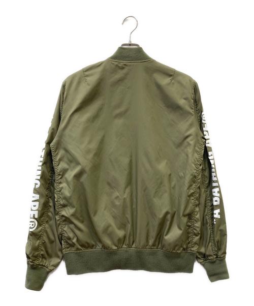 A BATHING APE（アベイシングエイプ）A BATHING APE (アベイシングエイプ) MA-1ジャケット カーキ サイズ:Ｍの古着・服飾アイテム