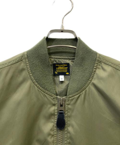 A BATHING APE（アベイシングエイプ）A BATHING APE (アベイシングエイプ) MA-1ジャケット カーキ サイズ:Ｍの古着・服飾アイテム