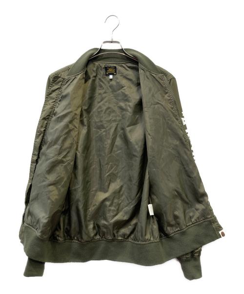 A BATHING APE（アベイシングエイプ）A BATHING APE (アベイシングエイプ) MA-1ジャケット カーキ サイズ:Ｍの古着・服飾アイテム