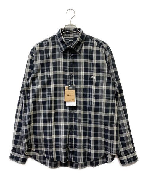 THE NORTH FACE（ザ ノース フェイス）THE NORTH FACE (ザ ノース フェイス) ロングスリーブフラッシュドライチェックシャツ ブラック サイズ:XL 未使用品の古着・服飾アイテム