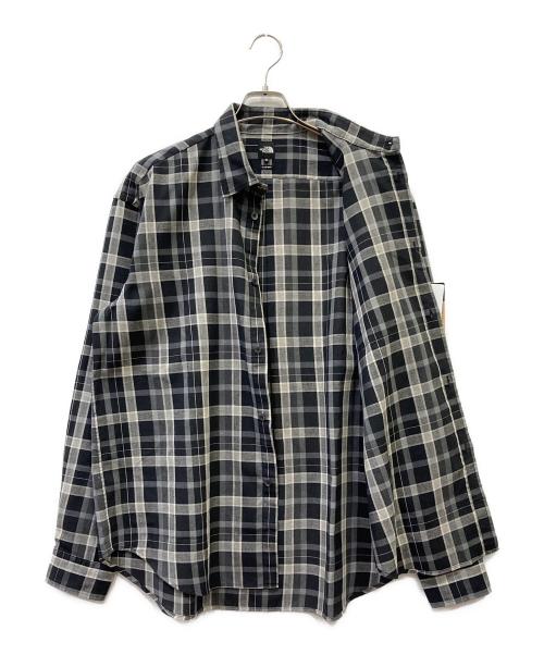 THE NORTH FACE（ザ ノース フェイス）THE NORTH FACE (ザ ノース フェイス) ロングスリーブフラッシュドライチェックシャツ ブラック サイズ:XL 未使用品の古着・服飾アイテム