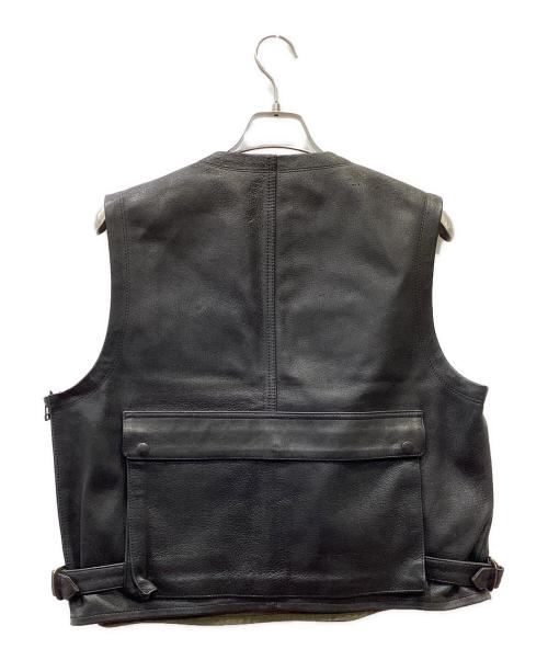 HAROLD'S GEAR（ハロルズギア）HAROLD'S GEAR (ハロルズギア) レザーバイカーベスト ブラック サイズ:不明の古着・服飾アイテム