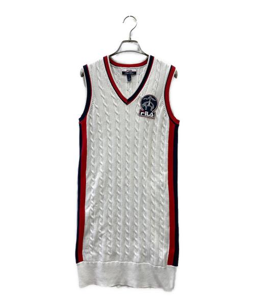 FILA（フィラ）FILA (フィラ) BROOKS BROTHERS (ブルックスブラザーズ) ノースリーブワンピース ホワイト サイズ:SIZE Mの古着・服飾アイテム