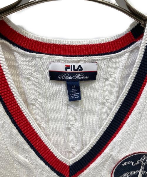 FILA（フィラ）FILA (フィラ) BROOKS BROTHERS (ブルックスブラザーズ) ノースリーブワンピース ホワイト サイズ:SIZE Mの古着・服飾アイテム