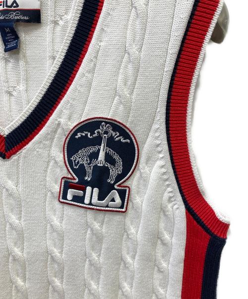 FILA（フィラ）FILA (フィラ) BROOKS BROTHERS (ブルックスブラザーズ) ノースリーブワンピース ホワイト サイズ:SIZE Mの古着・服飾アイテム