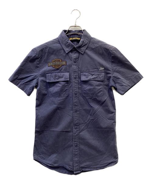 HARLEY-DAVIDSON（ハーレーダビッドソン）HARLEY-DAVIDSON (ハーレーダビッドソン) 半袖シャツ ネイビー サイズ:Ｓの古着・服飾アイテム