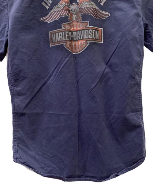 HARLEY-DAVIDSON（ハーレーダビッドソン）HARLEY-DAVIDSON (ハーレーダビッドソン) 半袖シャツ ネイビー サイズ:Ｓの古着・服飾アイテム
