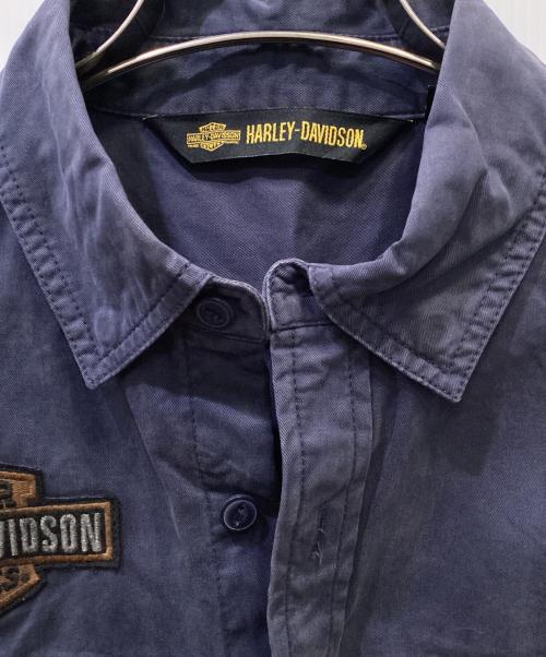 HARLEY-DAVIDSON（ハーレーダビッドソン）HARLEY-DAVIDSON (ハーレーダビッドソン) 半袖シャツ ネイビー サイズ:Ｓの古着・服飾アイテム