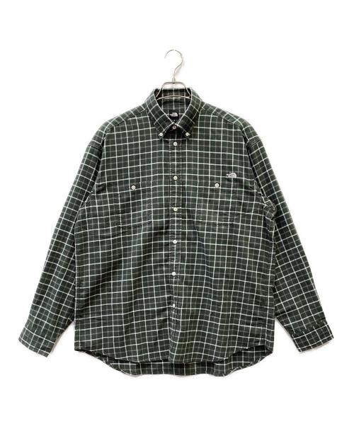 THE NORTH FACE（ザ ノース フェイス）THE NORTH FACE (ザ ノース フェイス) 長袖シャツ グリーン サイズ:Lの古着・服飾アイテム